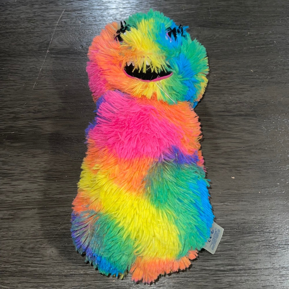 Build A Bear Mixter Neon Rainbow Monster Plush 19" Tie Dye Stuffed Animal 2016